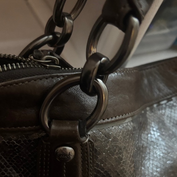 Coach python leather shoulder bag - Picture 7 of 16